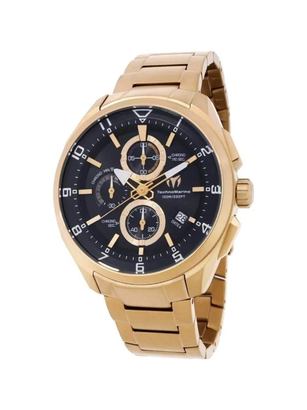 NWT Technomarine Ocean Chronograph Quartz Black Dial Men's Watch